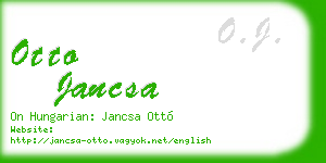 otto jancsa business card